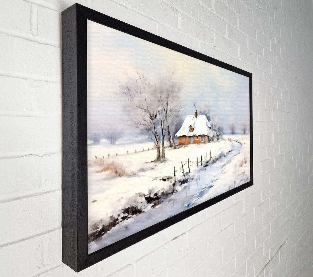  A Canvas Print of Peaceful Winter Creek Canvas Art