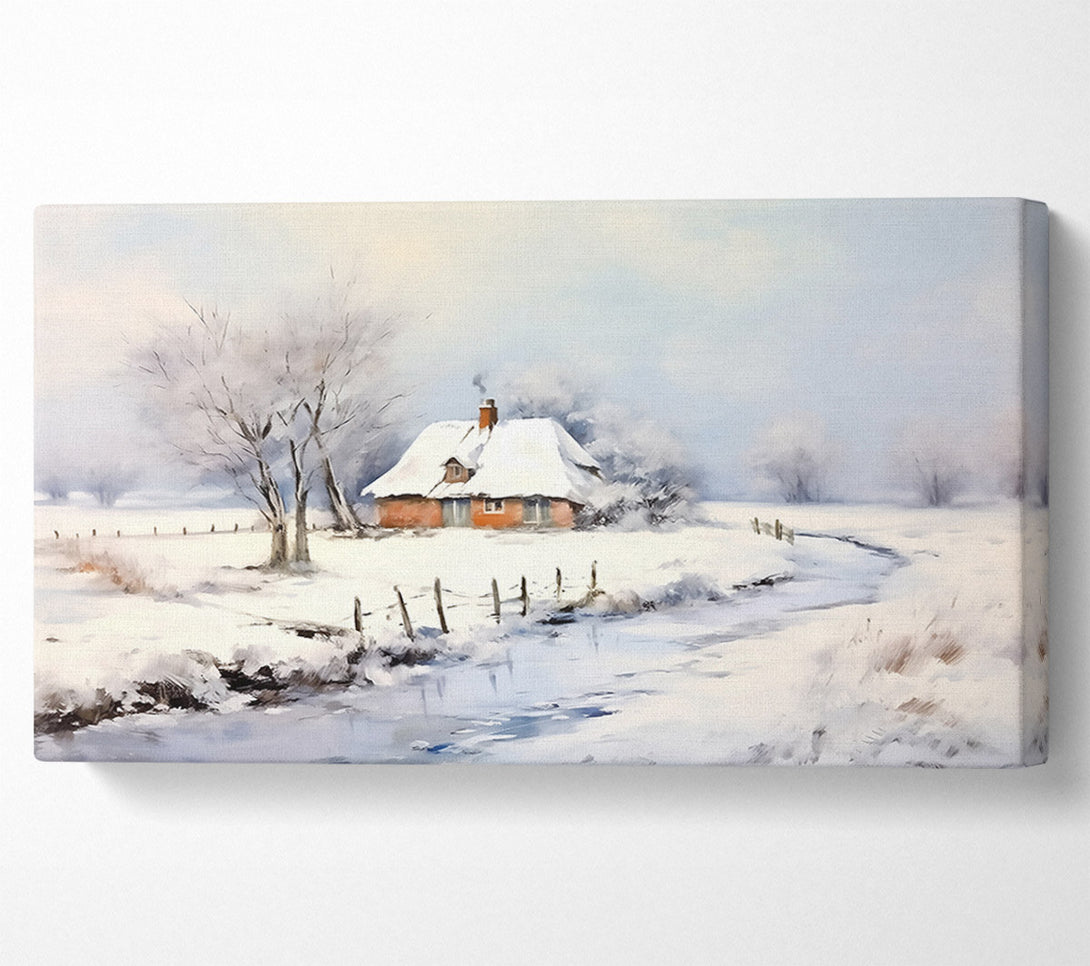  A Canvas Print of Peaceful Winter Creek Canvas Art