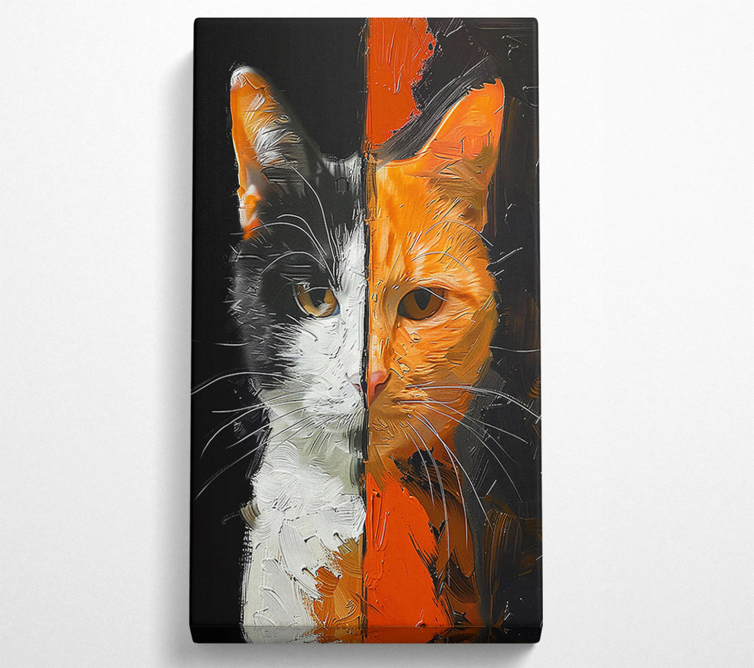  A Canvas Print of Orange Feline Fusion Canvas Wall Art