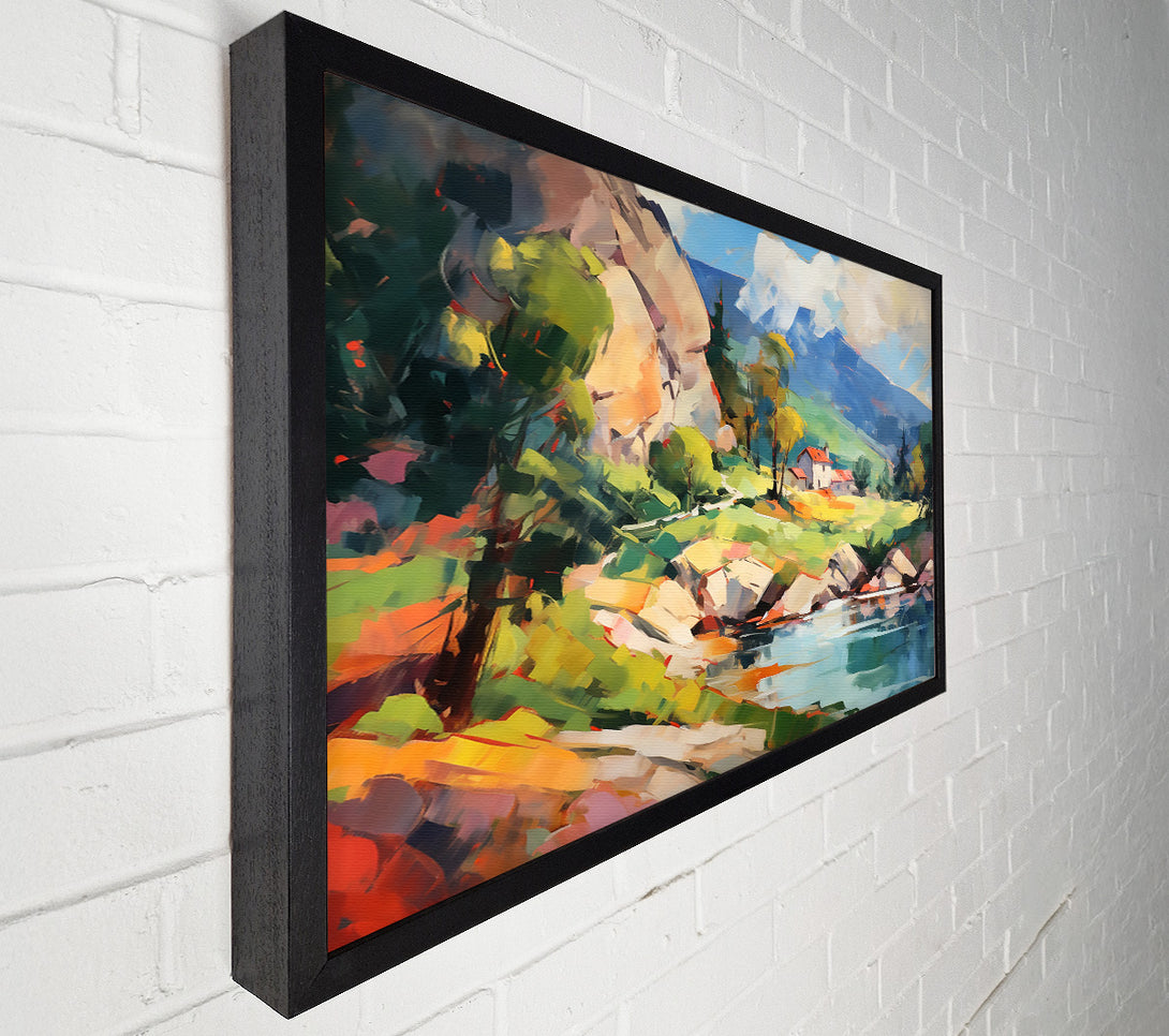  A Canvas Print of Azure Mountain Stream Canvas Art
