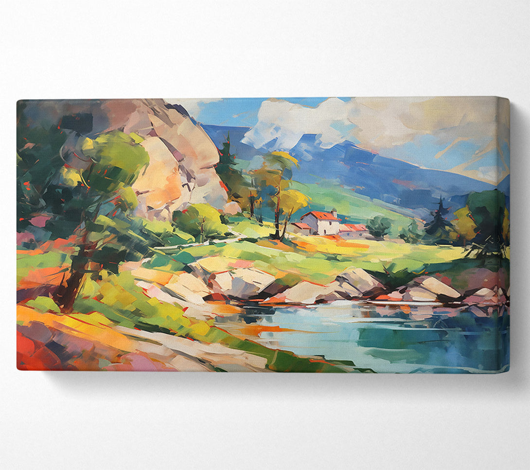  A Canvas Print of Azure Mountain Stream Canvas Art