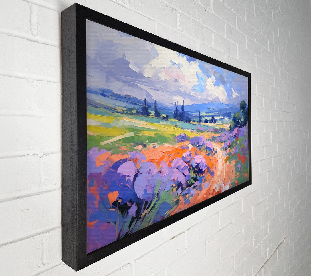  A Canvas Print of Orange Fields Of Lavender Canvas Wall Art