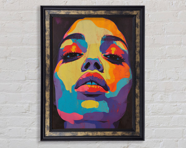 Vibrant Pain Woman Framed Print