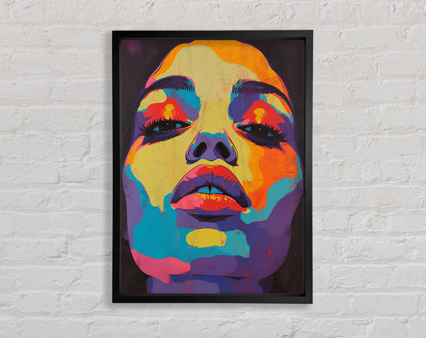 Vibrant Pain Woman Framed Print