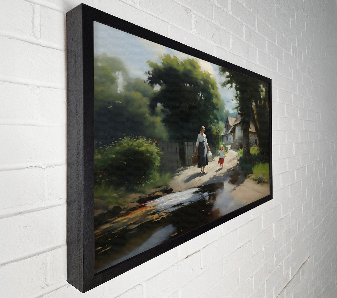  A Canvas Print of Golden Village Path Canvas Art