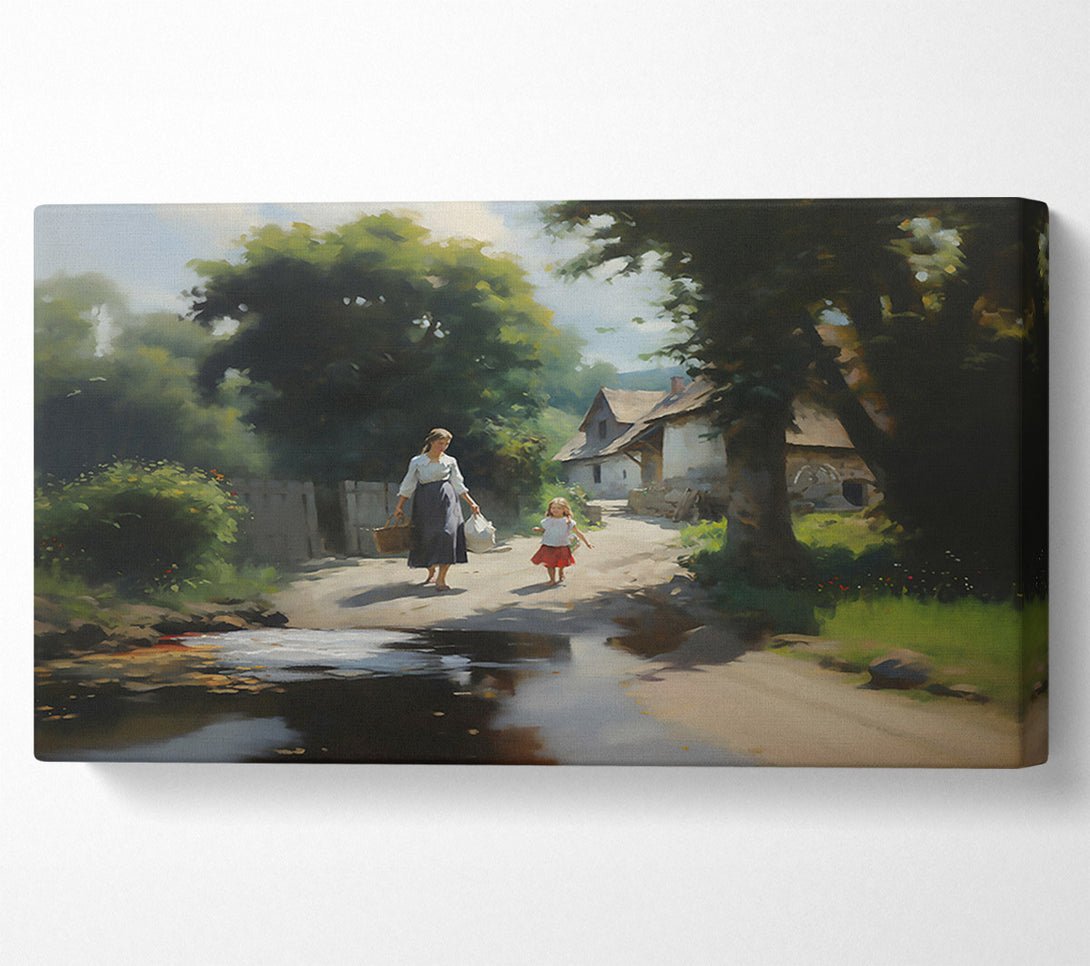  A Canvas Print of Golden Village Path Canvas Art