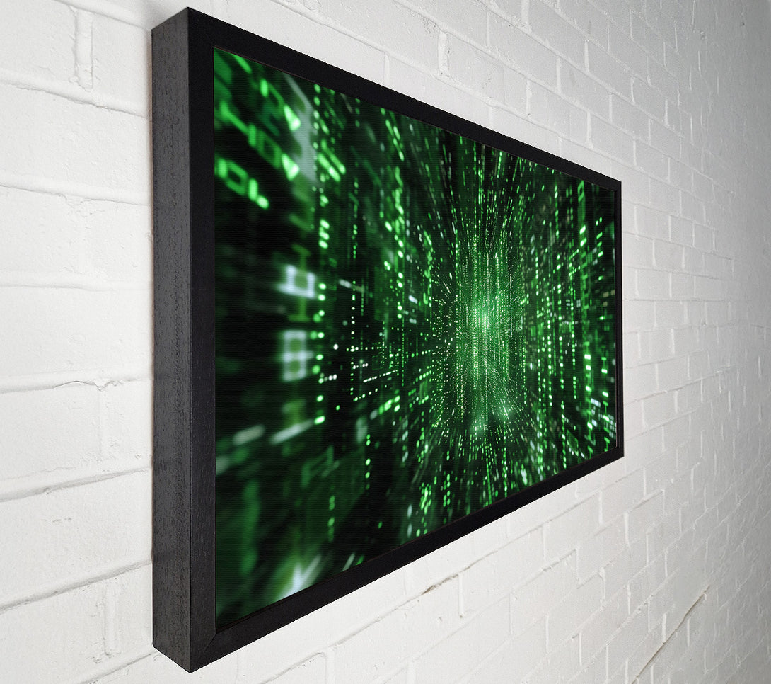  A Canvas Print of Emerald Digital Stream Canvas Print
