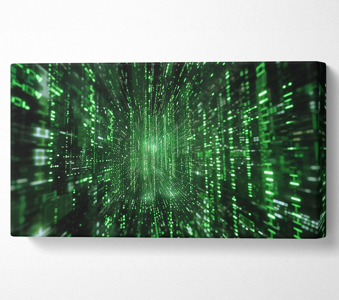  A Canvas Print of Emerald Digital Stream Canvas Print