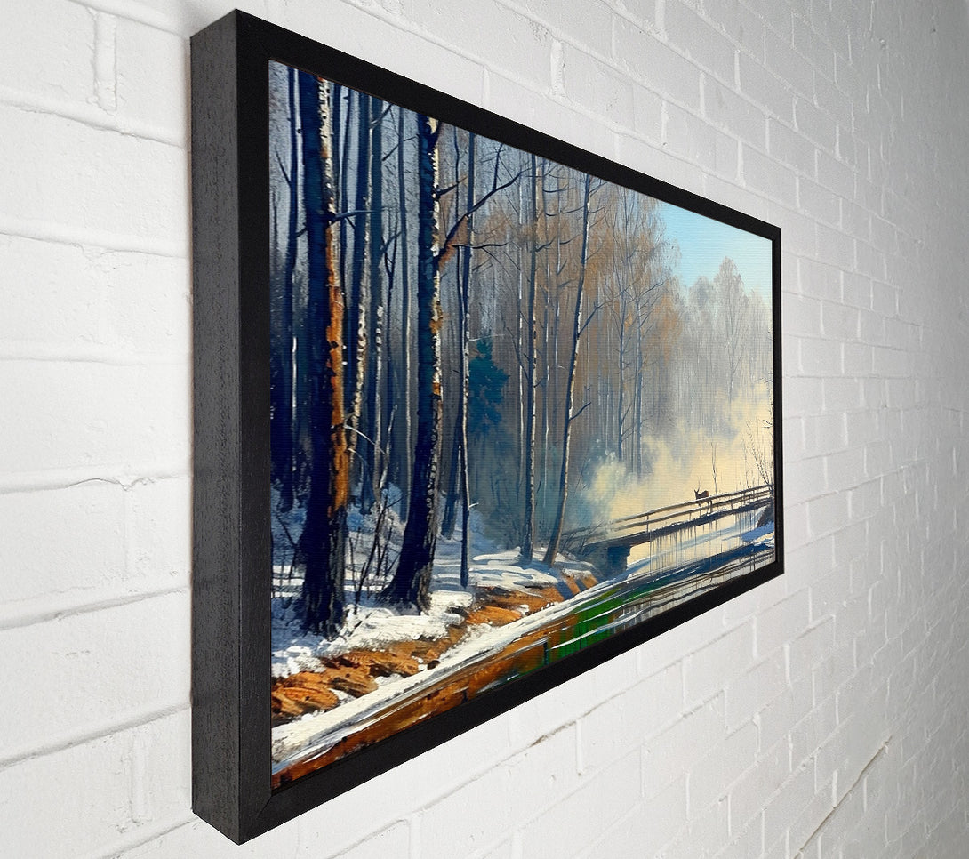  A Canvas Print of Misty Green Bridge Canvas Art