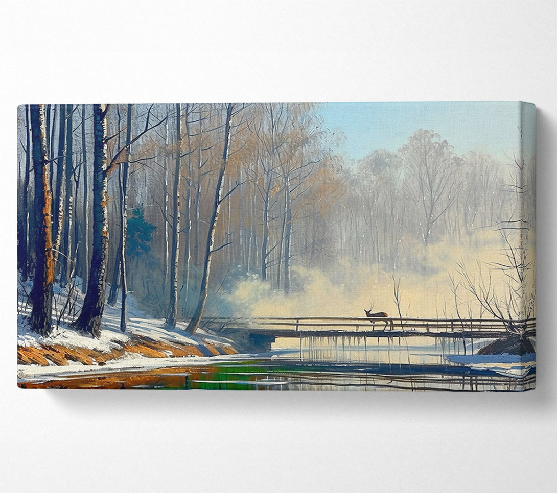  A Canvas Print of Misty Green Bridge Canvas Art