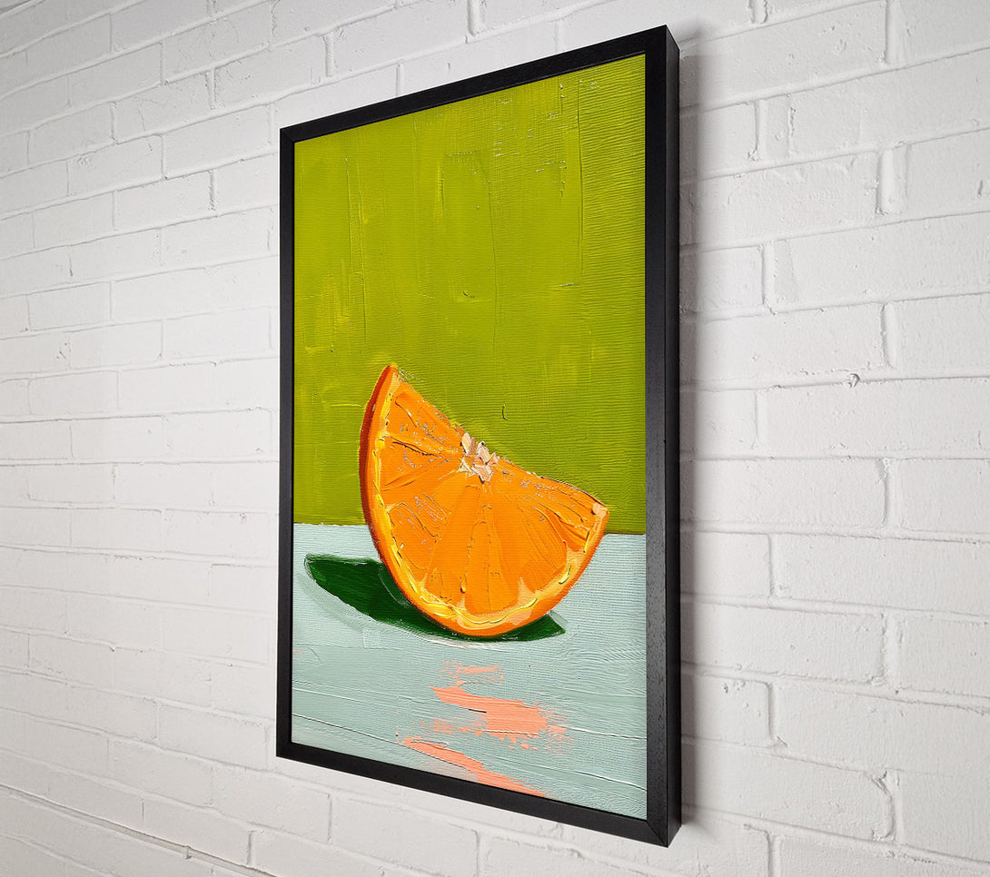  A Canvas Print of Green Slice Of Orange Canvas Wall Art