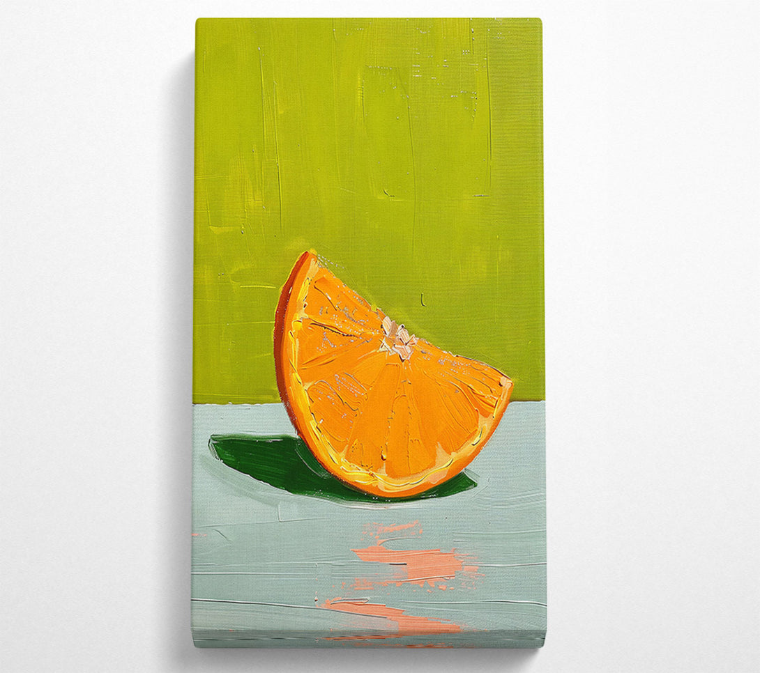  A Canvas Print of Green Slice Of Orange Canvas Wall Art