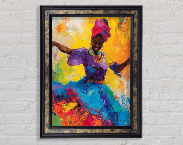 Vibrant Woman Dance Framed Print