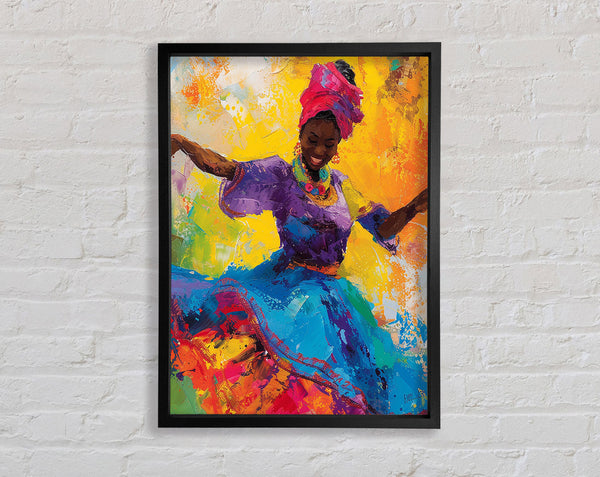 Vibrant Woman Dance Framed Print