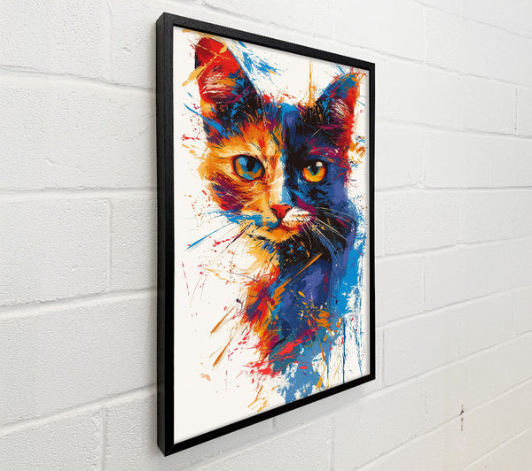 Blue Feline Splatter