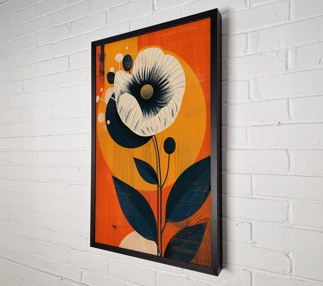  A Canvas Print of Orange Bloom Stillness Canvas Print