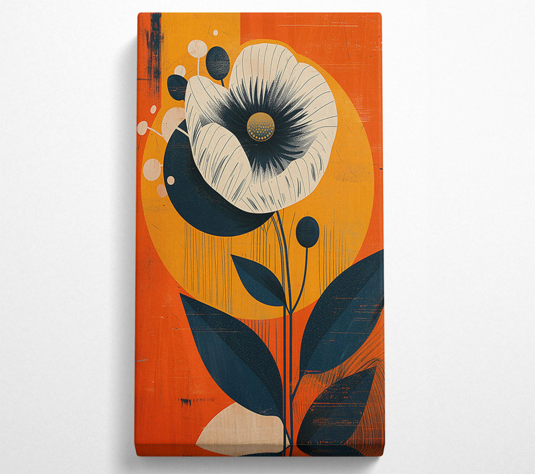  A Canvas Print of Orange Bloom Stillness Canvas Print