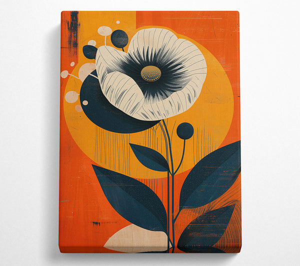  A Canvas Print of Orange Bloom Stillness Canvas Print