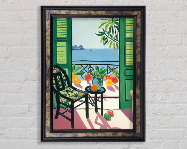 View Out To The Sea Framed Print