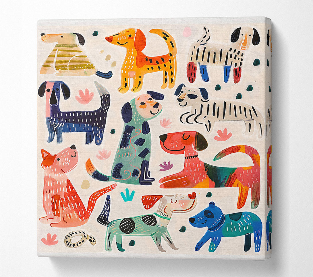  A Canvas Print of Orange Spotted Pups Canvas Art