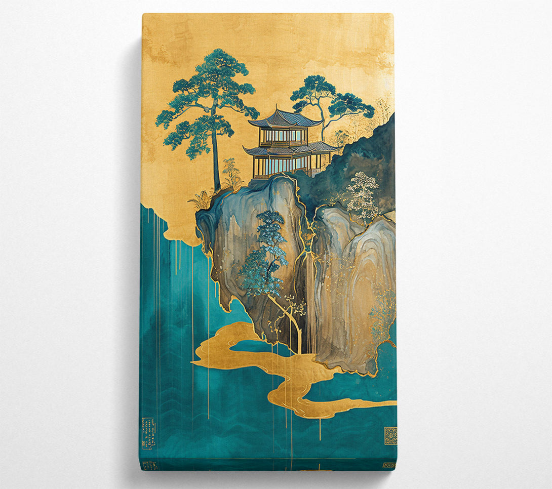  A Canvas Print of Teal Mountain Retreat Canvas Print