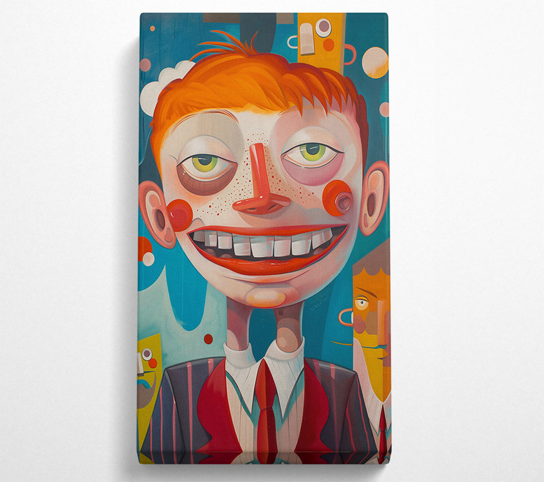  A Canvas Print of Orange Grinning Suit Canvas Wall Art