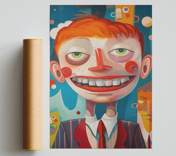 Orange Grinning Suit