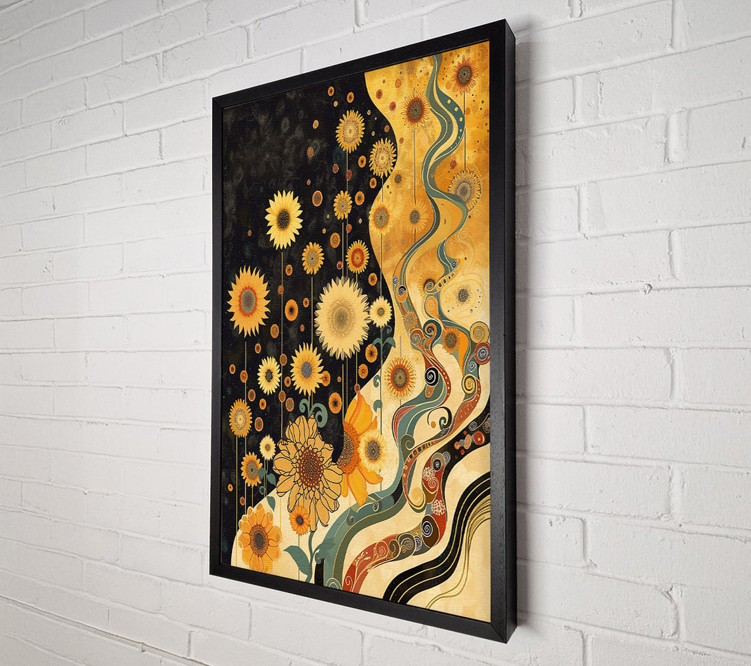  A Canvas Print of Golden Sunflower Dreams Canvas Art