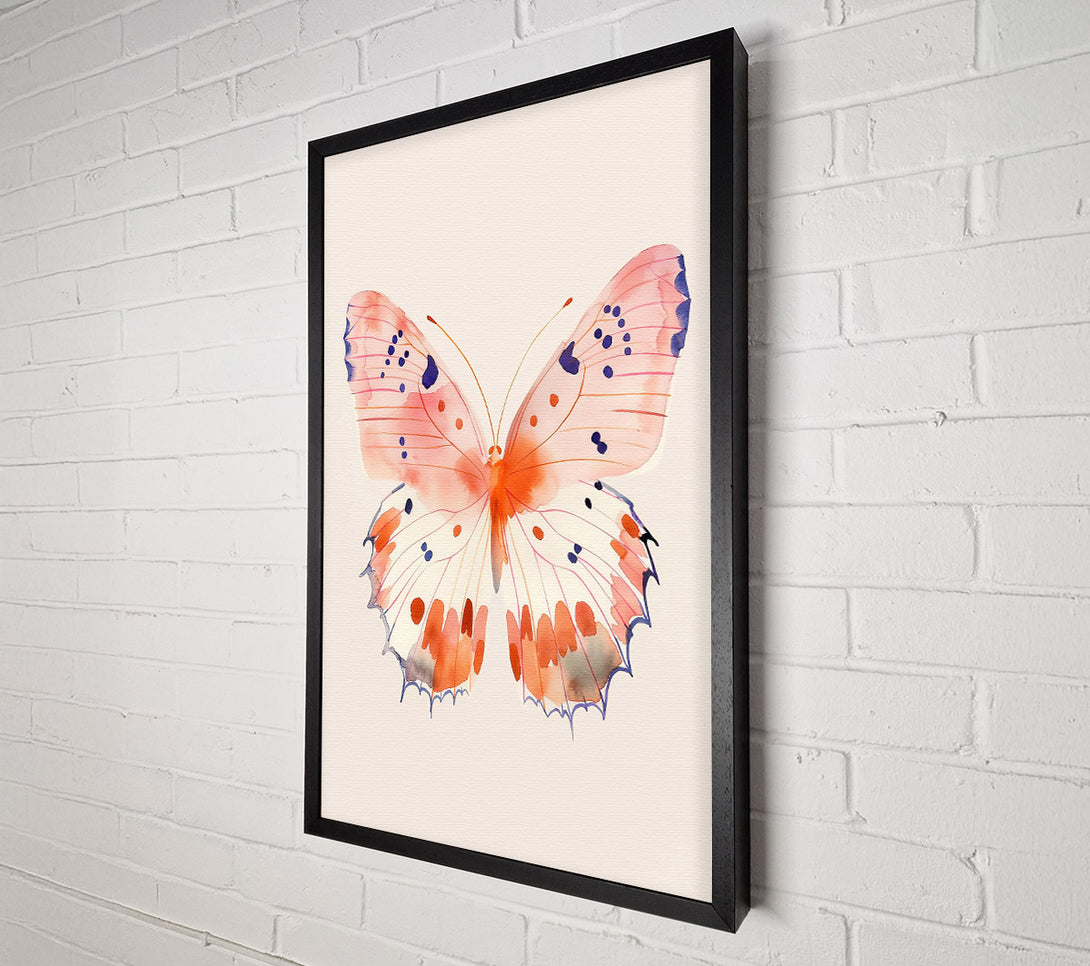  A Canvas Print of Peach Winged Beauty Canvas Print