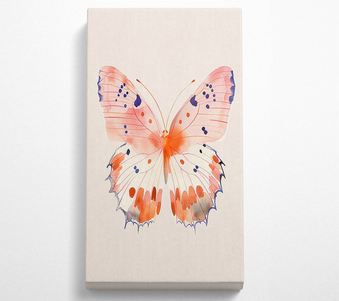  A Canvas Print of Peach Winged Beauty Canvas Print