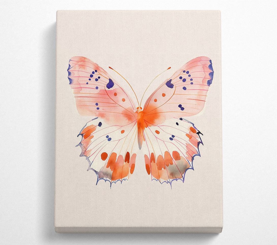  A Canvas Print of Peach Winged Beauty Canvas Print