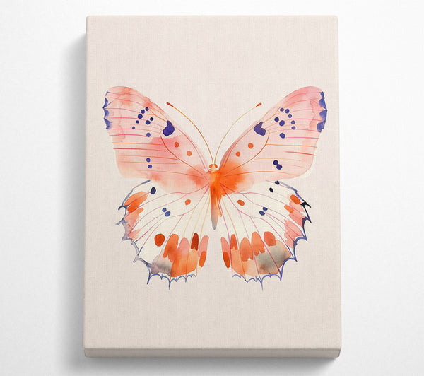  A Canvas Print of Peach Winged Beauty Canvas Print