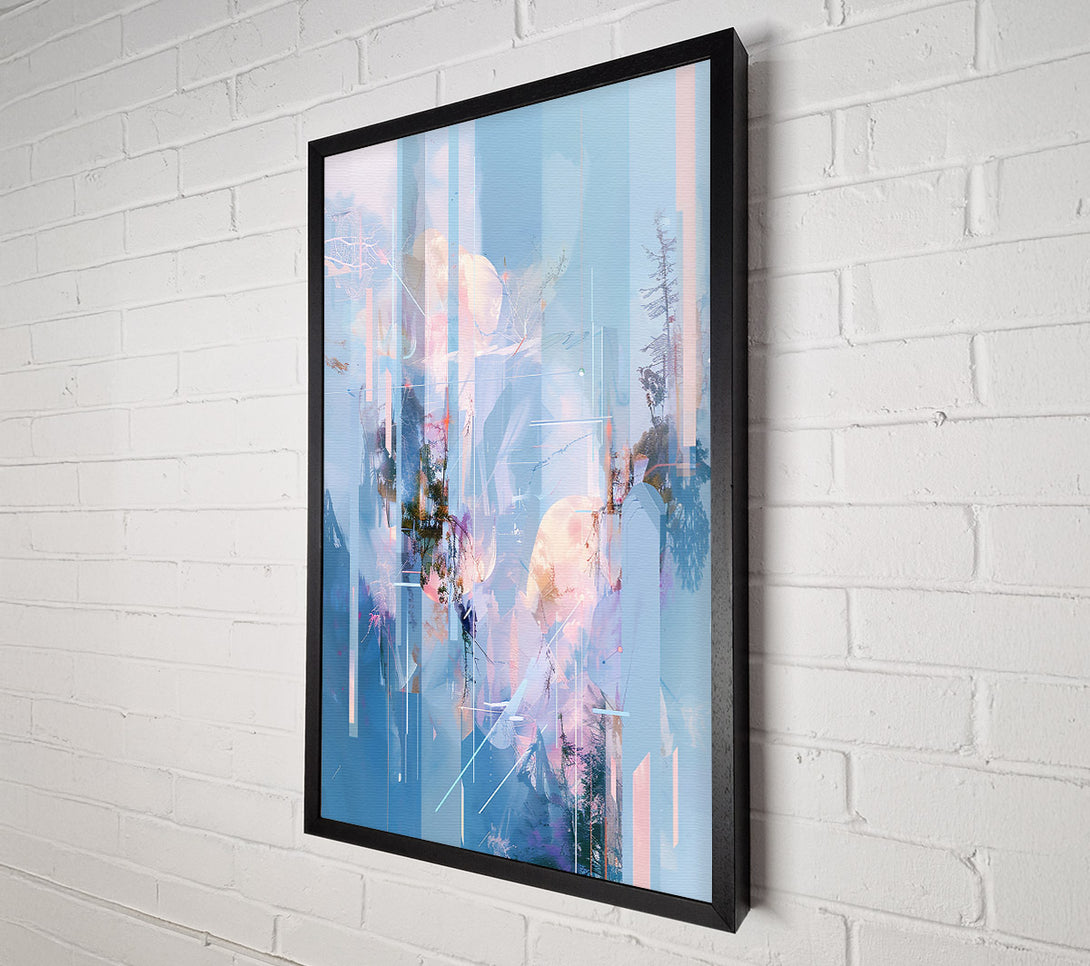  A Canvas Print of Pale Blue Abstractions Canvas Wall Art