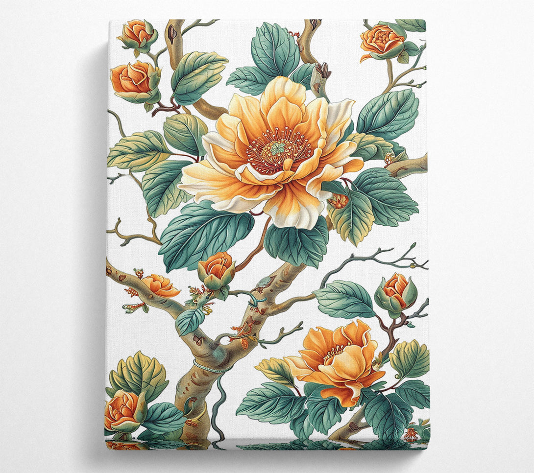 A Canvas Print of Golden Branch Bloom Canvas Art