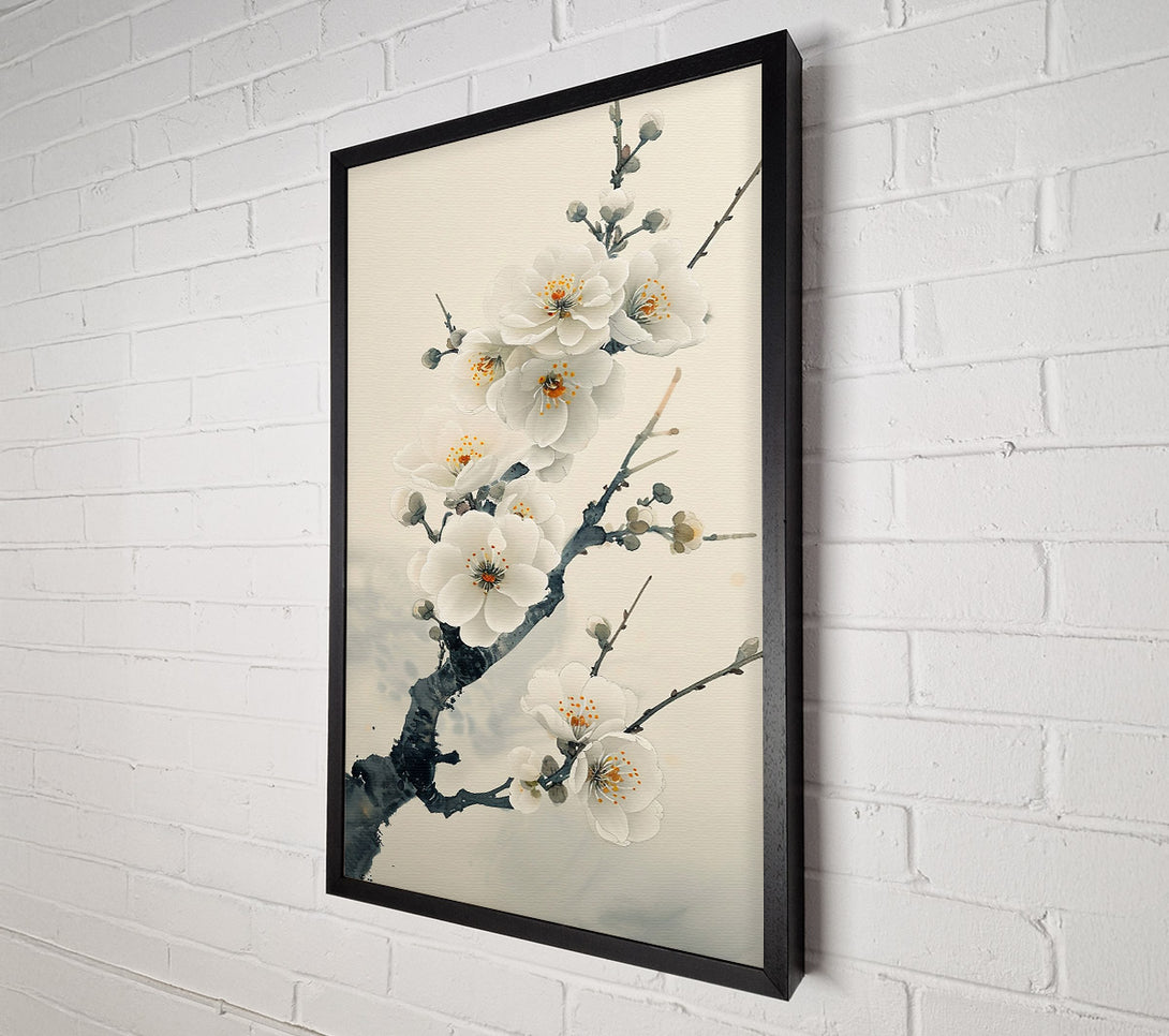 A Canvas Print of Pale White Blossoms Canvas Print