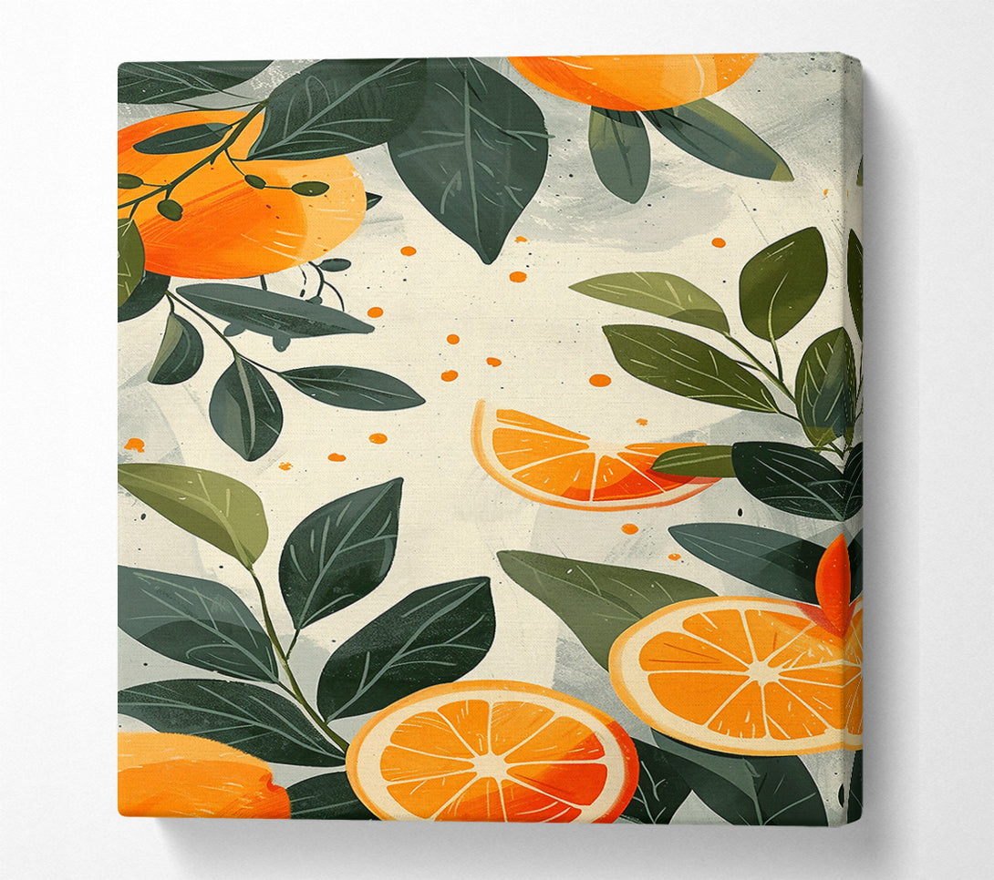  A Canvas Print of Citrus Burst Orange Canvas Wall Art