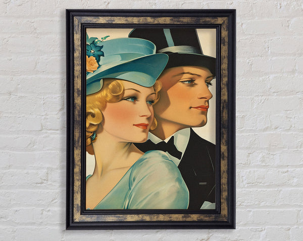 Vintage Couple Framed Print