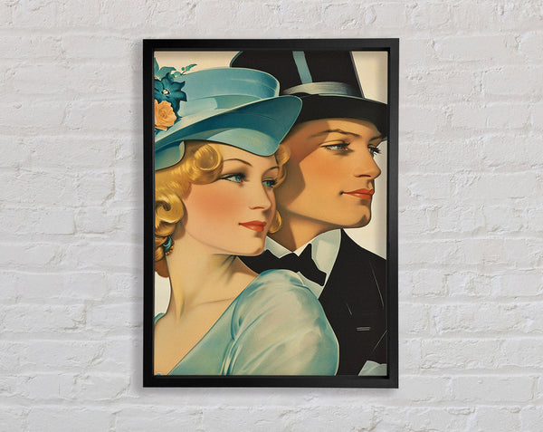 Vintage Couple Framed Print