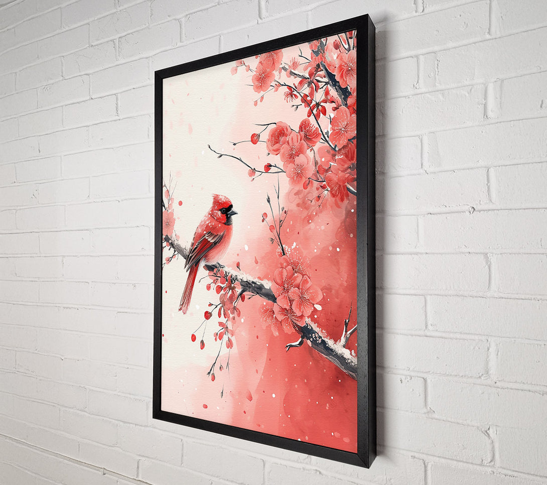  A Canvas Print of Crimson Blossom Song Canvas Wall Art