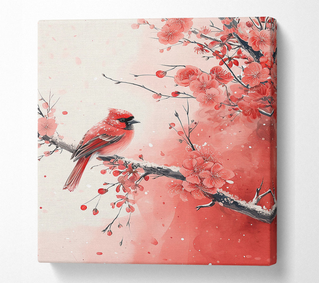  A Canvas Print of Crimson Blossom Song Canvas Wall Art