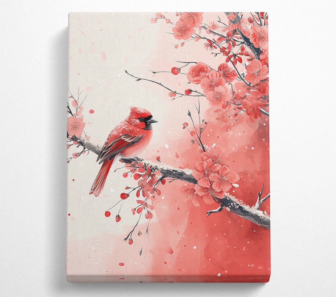  A Canvas Print of Crimson Blossom Song Canvas Wall Art