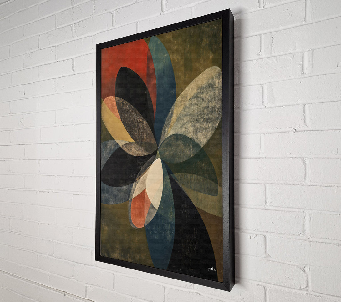  A Canvas Print of Teal Abstract Bloom Canvas Art