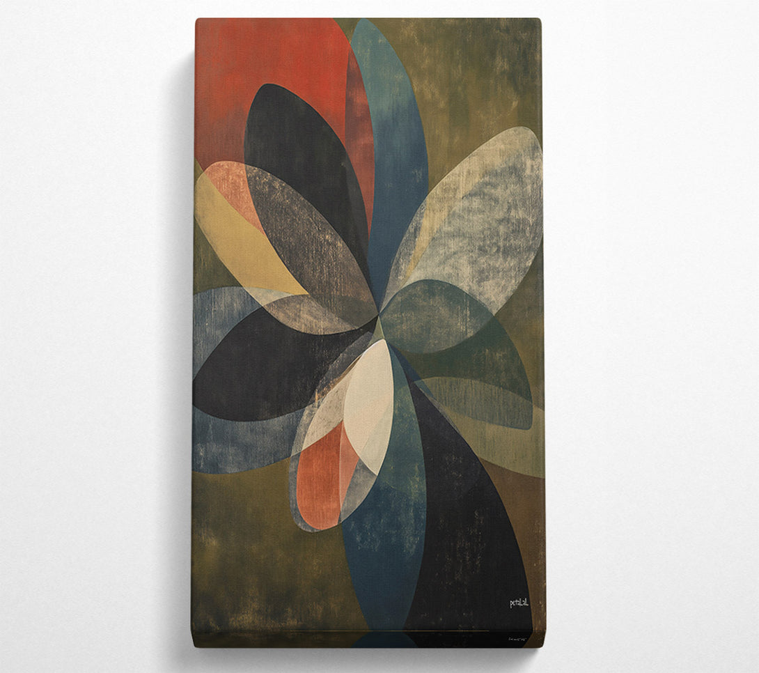 A Canvas Print of Teal Abstract Bloom Canvas Art
