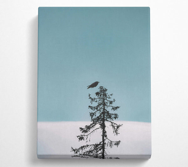  A Canvas Print of Teal Sky Silhouette Canvas Art