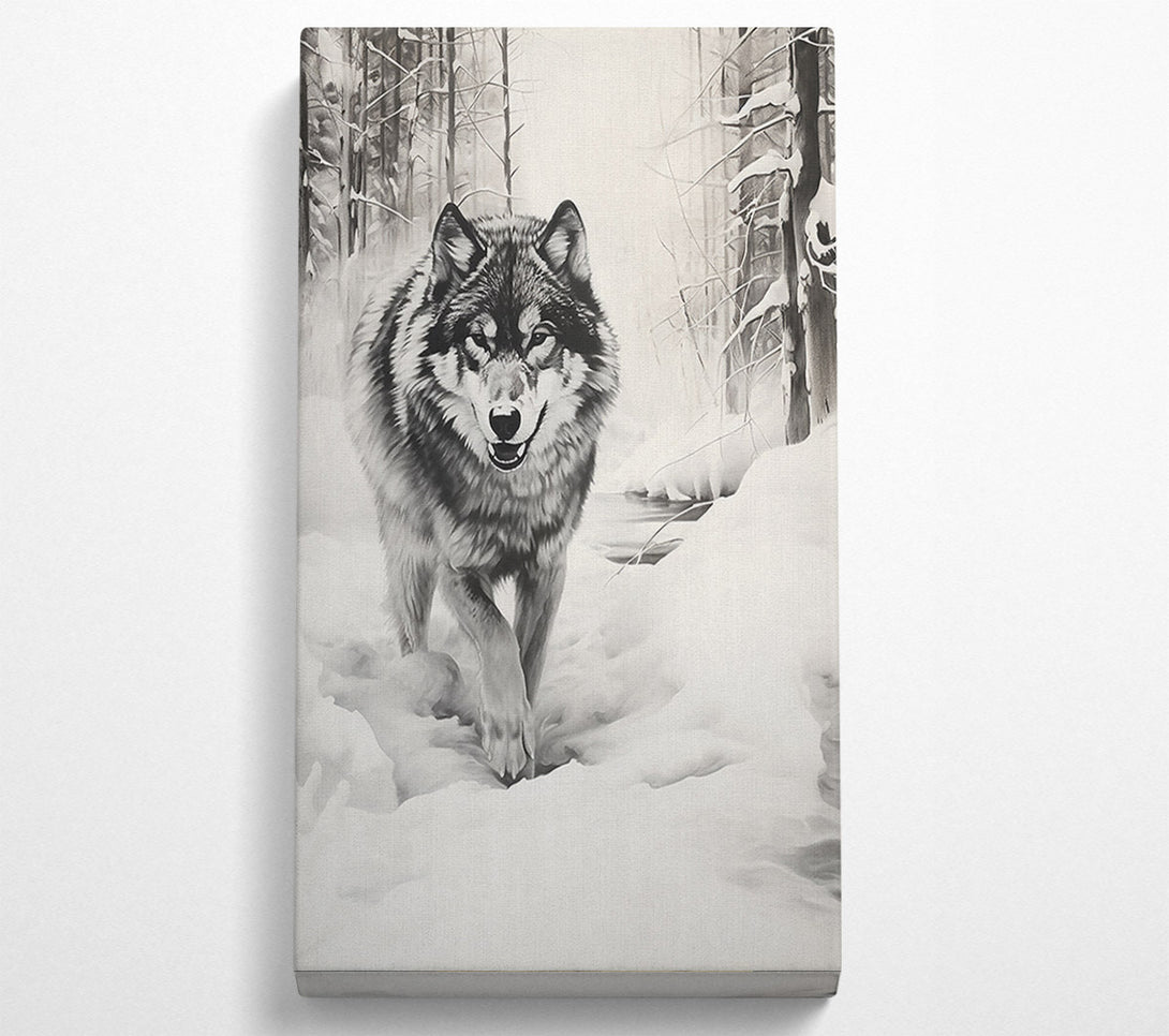  A Canvas Print of Gray Wolf'S Path Canvas Wall Art