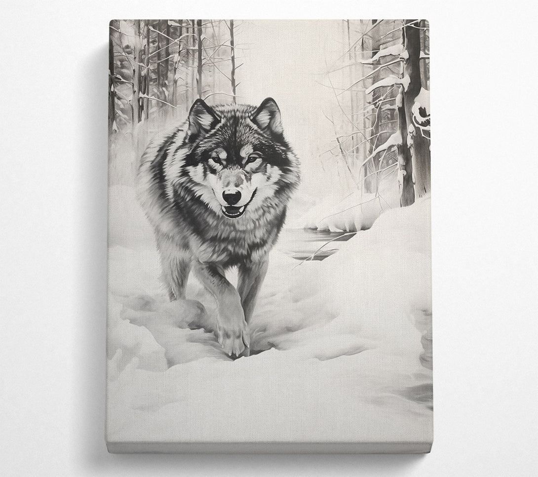  A Canvas Print of Gray Wolf'S Path Canvas Wall Art
