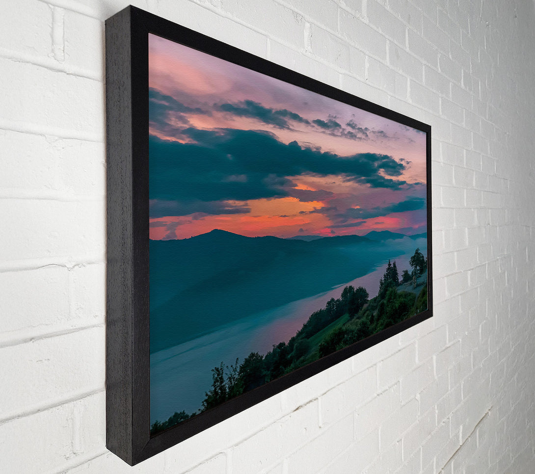  A Canvas Print of Teal Mountain Mist Canvas Art
