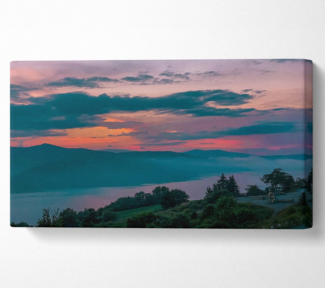  A Canvas Print of Teal Mountain Mist Canvas Art