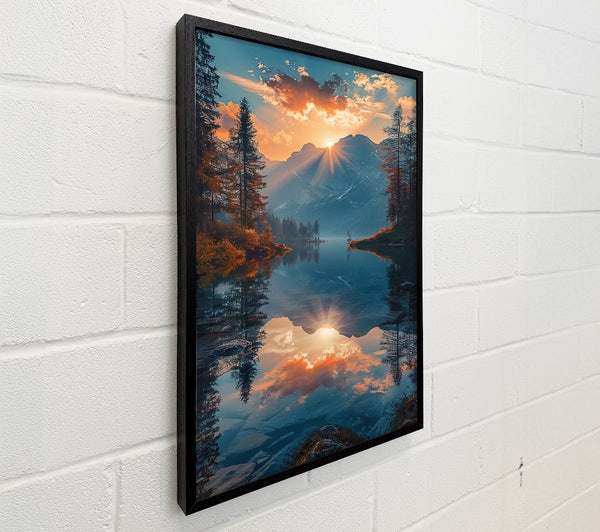 Orange Mountain Reflection