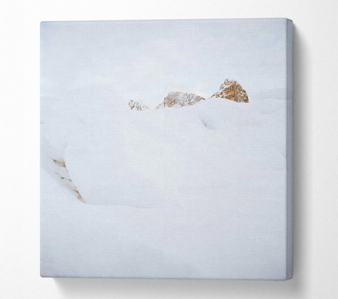  A Canvas Print of White Peaks Emerging Canvas Art